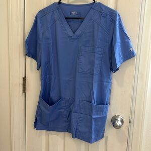 Ceil blue Matrix Men’s scrub top